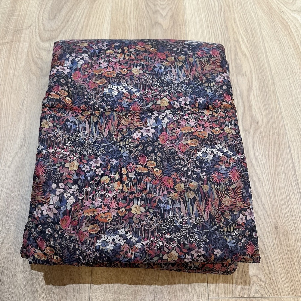 J. CREW‎ Puffer Pull-Through Scarf Liberty Print Floral Primaloft Filled Mint
